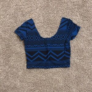 Victoria's Secret Blue and Black Crop Top